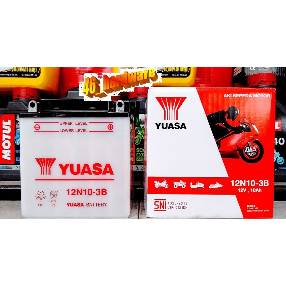 AKI YUASA 12N10-3B 12V 10A BASAH MOTOR VESPA PX SPARTAN CORSA TOSSA RODA 3 Thunder 250 - 46_hardware