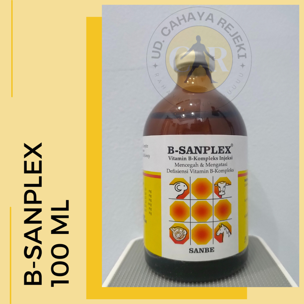 B-SANPLEX Inj 100 ml Vitamin B Kompleks Injeksi Hewan dan Ternak