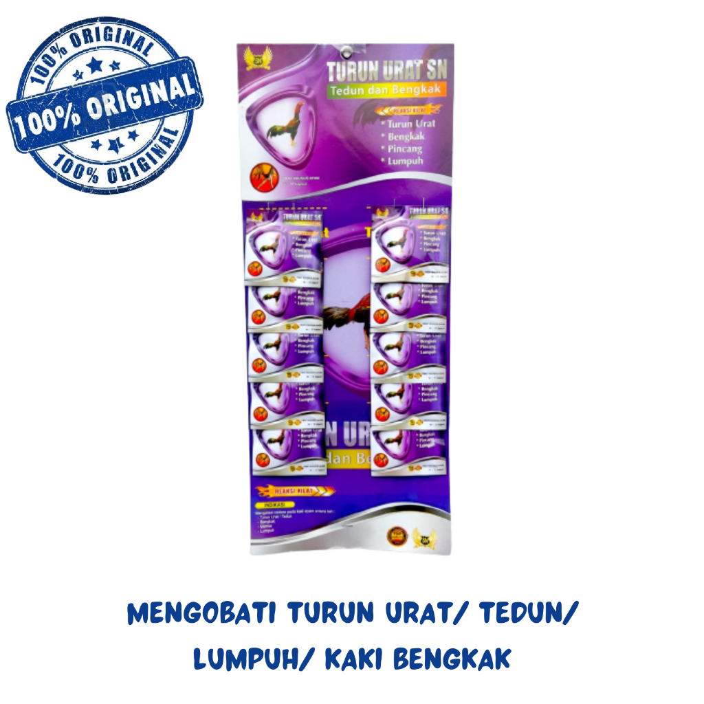 TURUN URAT SN 1 RENTENG - obat turun urat / tedun / pincang ayam