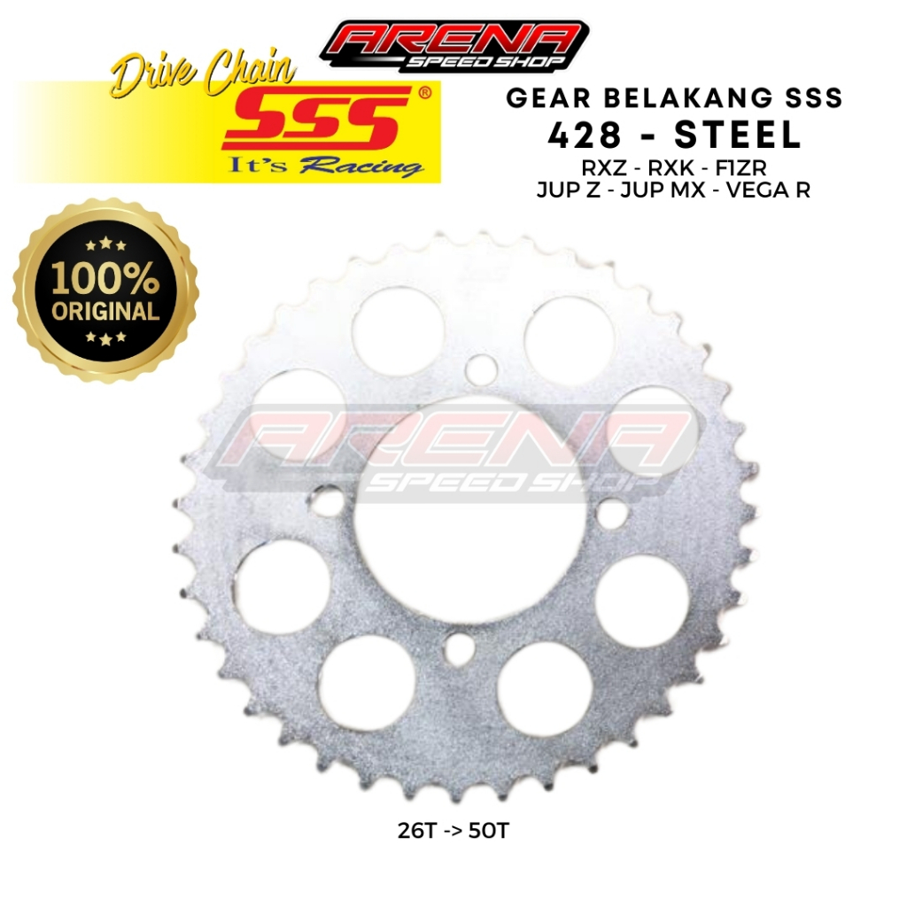 SSS Gear Belakang 428 Jupiter Gir Belakang SSS 428 RXZ RXK FIZR 428 26 27 28 29 30 31 32 33 34 35 36