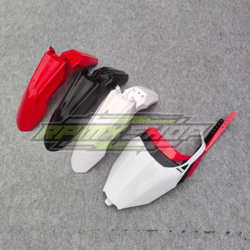 SPAKBOR DEPAN CRF 110 DAN PAPAN NOMOR CRF 250 SUPERMOTO UNIVERSAL