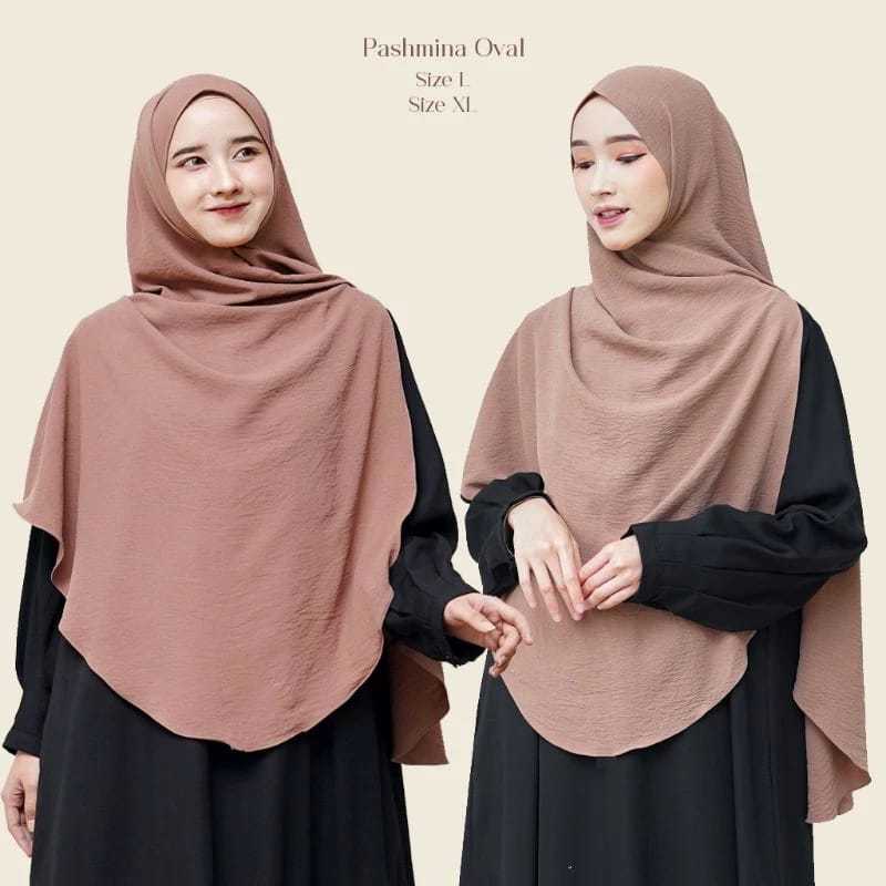 HIJAB PASHMINA OVAL  BAHAN CRINKLE/PASHMINA JUMBO CURVE OVAL CRINKLE AIRFLOW/PASMINA OVAL