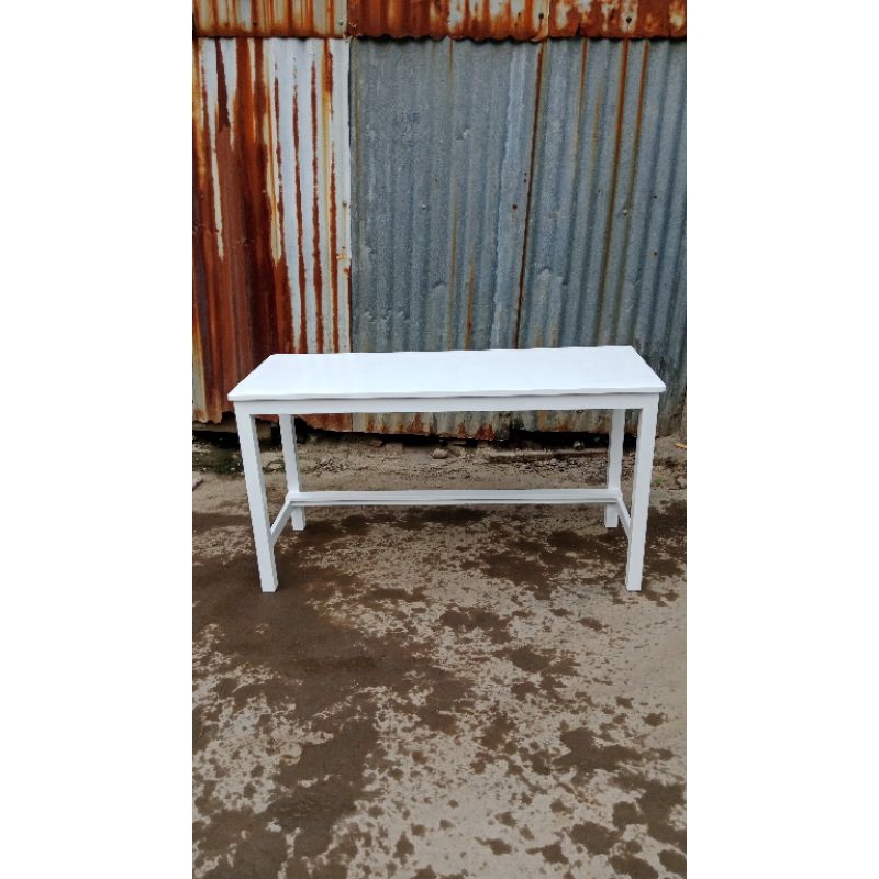 Meja Makan/Kerja Cat Putih Ukuran 120x50x75cm Jatibelanda