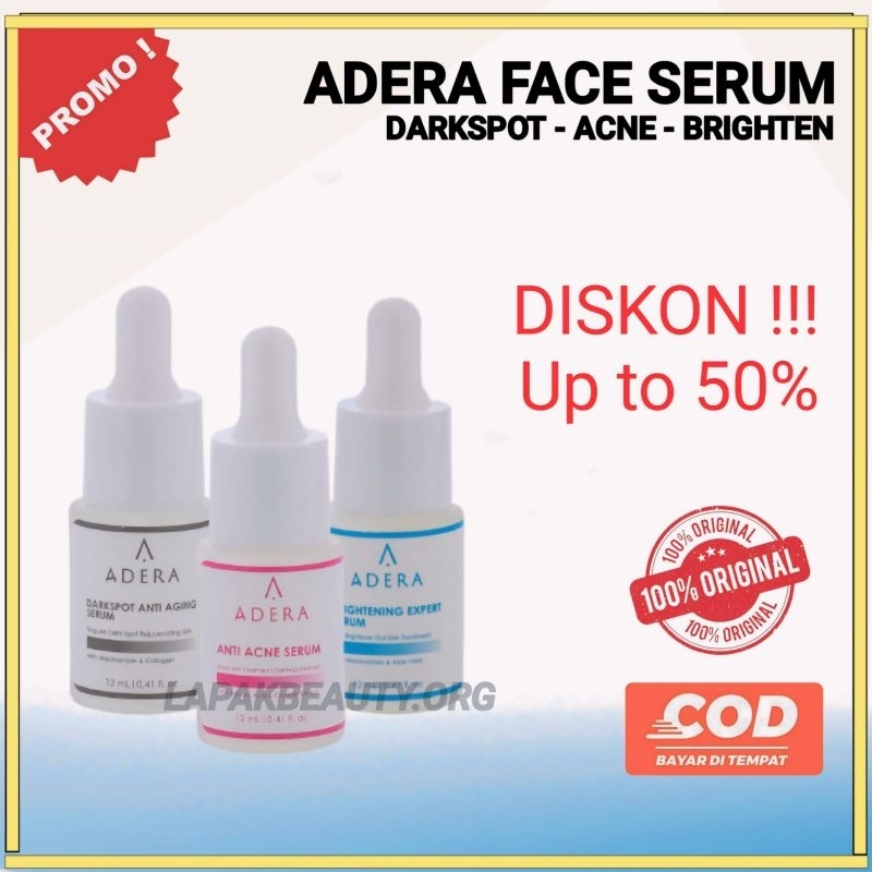 Serum Adera Face Serum Flek Hitam Ori Serum Penghilang FLEK Hitam Komedo Hilangkan Jrawat dan Bekas 