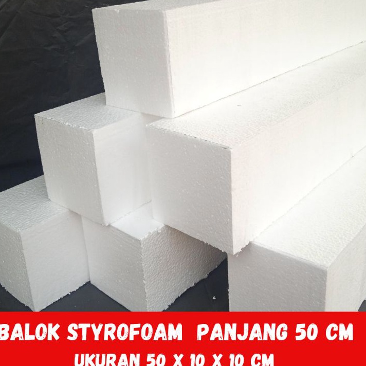 styrofoam balok  styrofoam batangan 5 x 1 x 1 cm