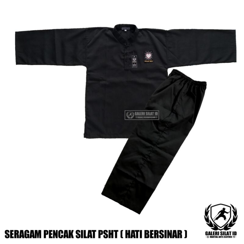 Sakral Siswa PSHT Kancing / Benik 3 - Baju Siswa PSHT Logo Hati Bersinar / Seragam Latihan Pencak Si