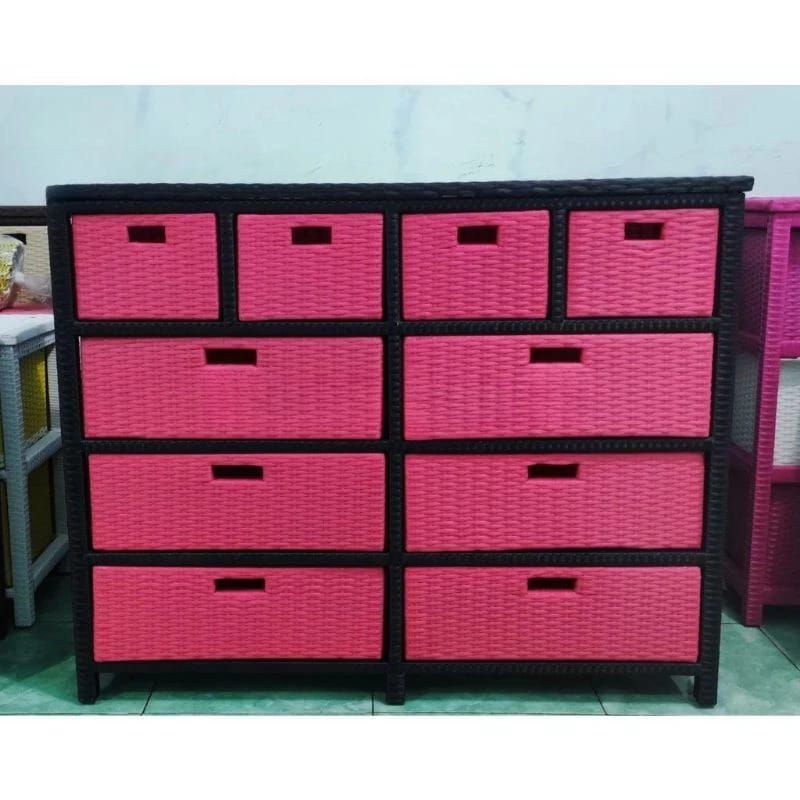 Lemari Laci Rotan Sintetis 10mini