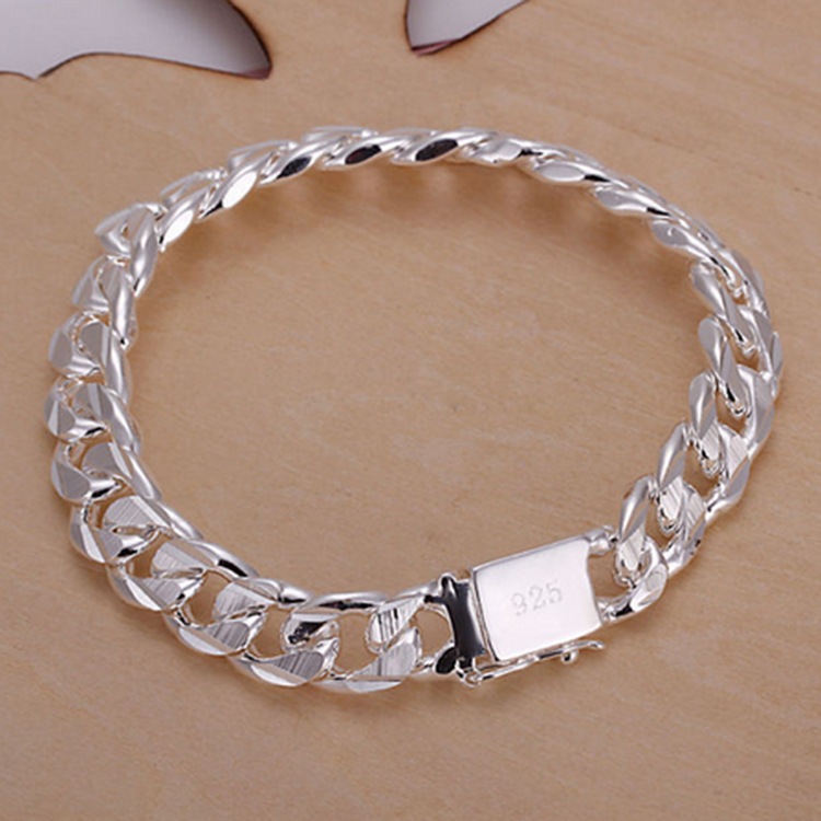 Gelang Rantai S925 Silver / Sterling Silver Curb Bracelet For Men And Women / Gelang Rantai Warna Si