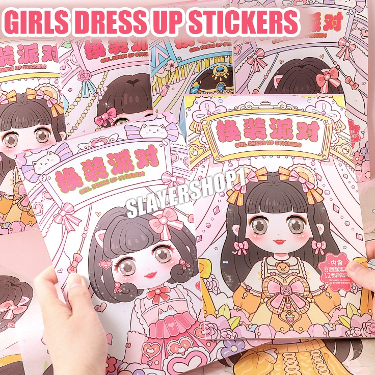

Top Arrival Buku stiker dress up princess cantik Ratus ganti kostum lucu Sticker change make up show cute girl Mainan edukasi baju bajuan anak perempuan Buku aktivitas model karaker kartun
