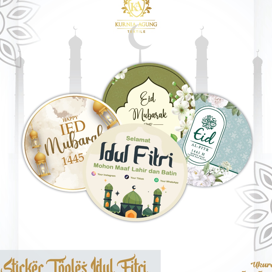 

Paling Kekinian Sticker Toples Kue Lebaran Bulat 24 Pcs Label Segel Kemasan Edisi Idul Fitri 224