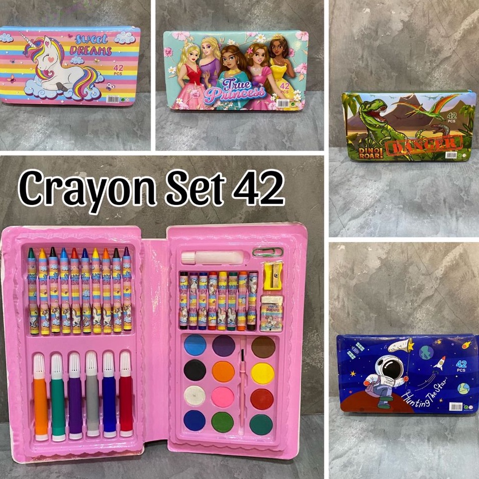 

Fast Respon Alat Melukis Mewarnai Anak Crayon Set Isi 42 Pcs