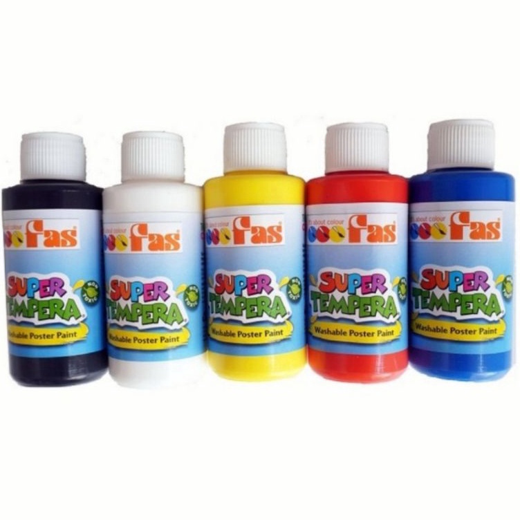 

Paket Surprise Fas Super Tempera Cat Air Anak set 5 pcs Ukuran 1 ml Non Toxic Super Washable Impor New Zealand