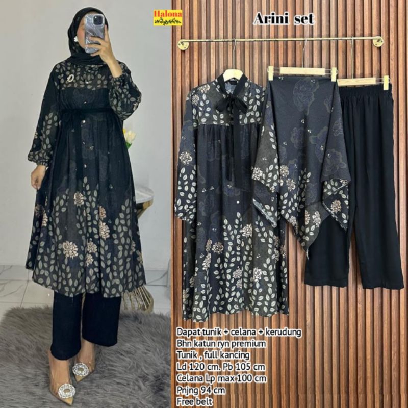 Barang Baru||Nada Set|Airin Set|Setelan baju, celanadan scraf|