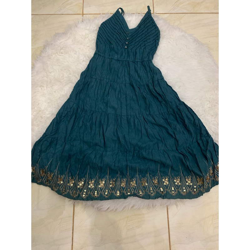 Dress Hijau/ Dress Emerald/ Dress Cantik
