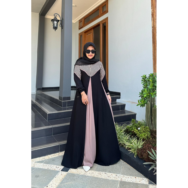 dress saulin store/ gamis hitam saulin/ gamis saulin store/ gamis hitam ss