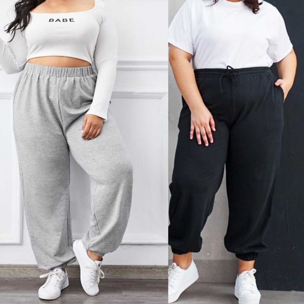 SWEATPANTS JOGGER JUMBO / CELANA JOGGER JUMBO WANITA PRIA / SWEATPANTS BIG SIZE PREMIUM TEBAL / BIGS