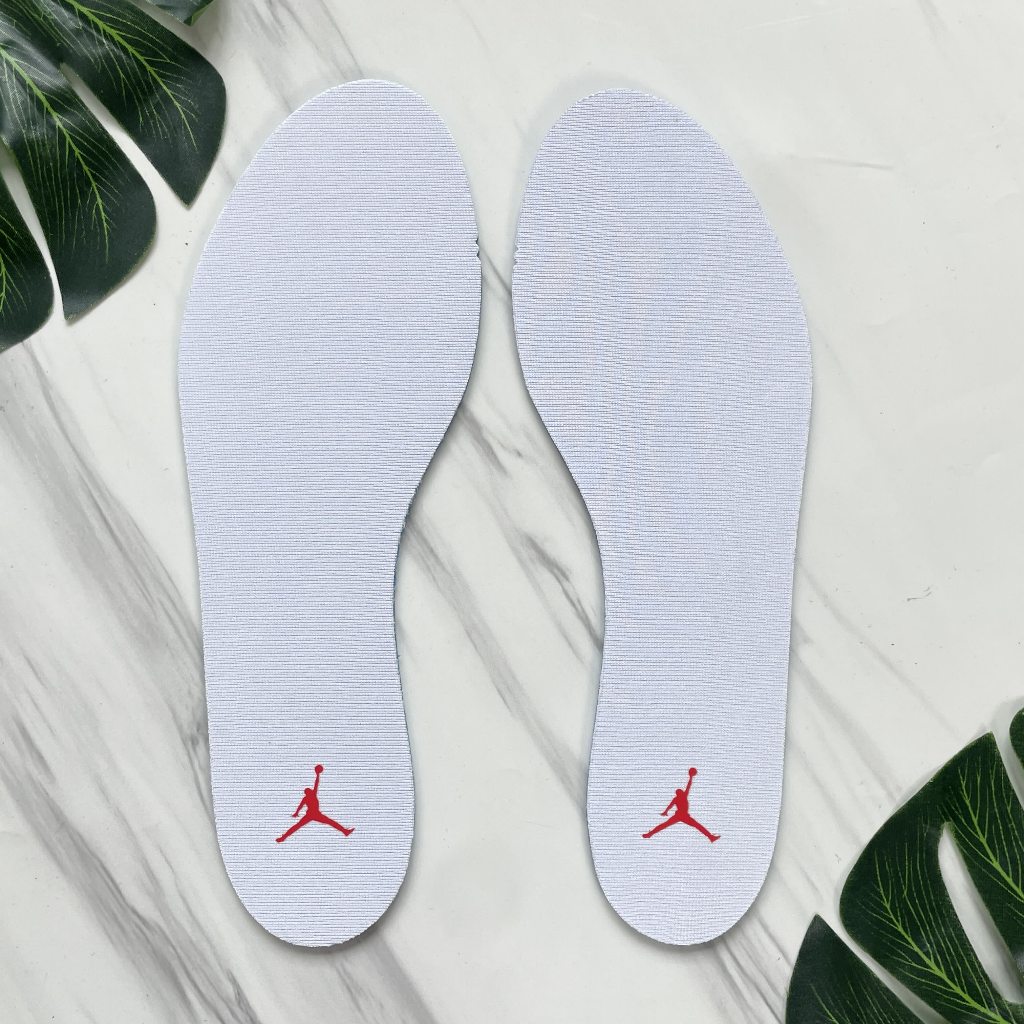 Bantalan Alas Kaki Insole Sepatu Nike Air Jordan Red White Ori - All Size Tersedia Size 36 37 37.5 3