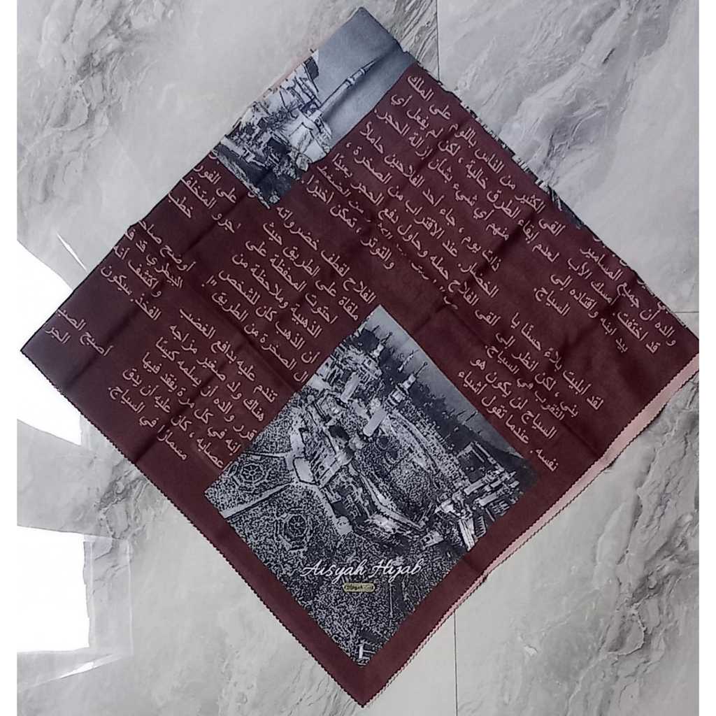 Kerudung Voal Motif Arab Mecca series Size 115 X 115
