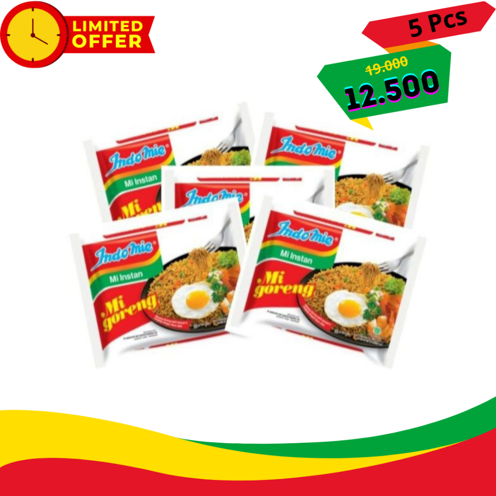 

~ Indomie 5 Pcs 12.500 ~ Indomie Mi Goreng Mie Instan 85 gr x 5 Pcs | Indomie Goreng Original - Mie Instan Nikmat dan Praktis