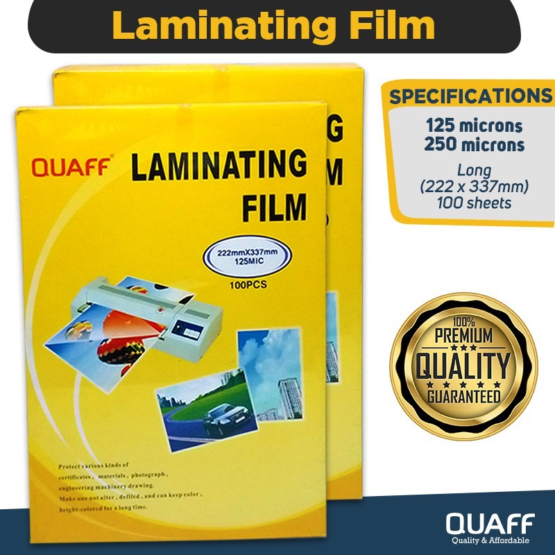 

Film Laminasi F4 / A4 (100 lembar per paket) || Pilihan 125 Mikron & 250 Mikron