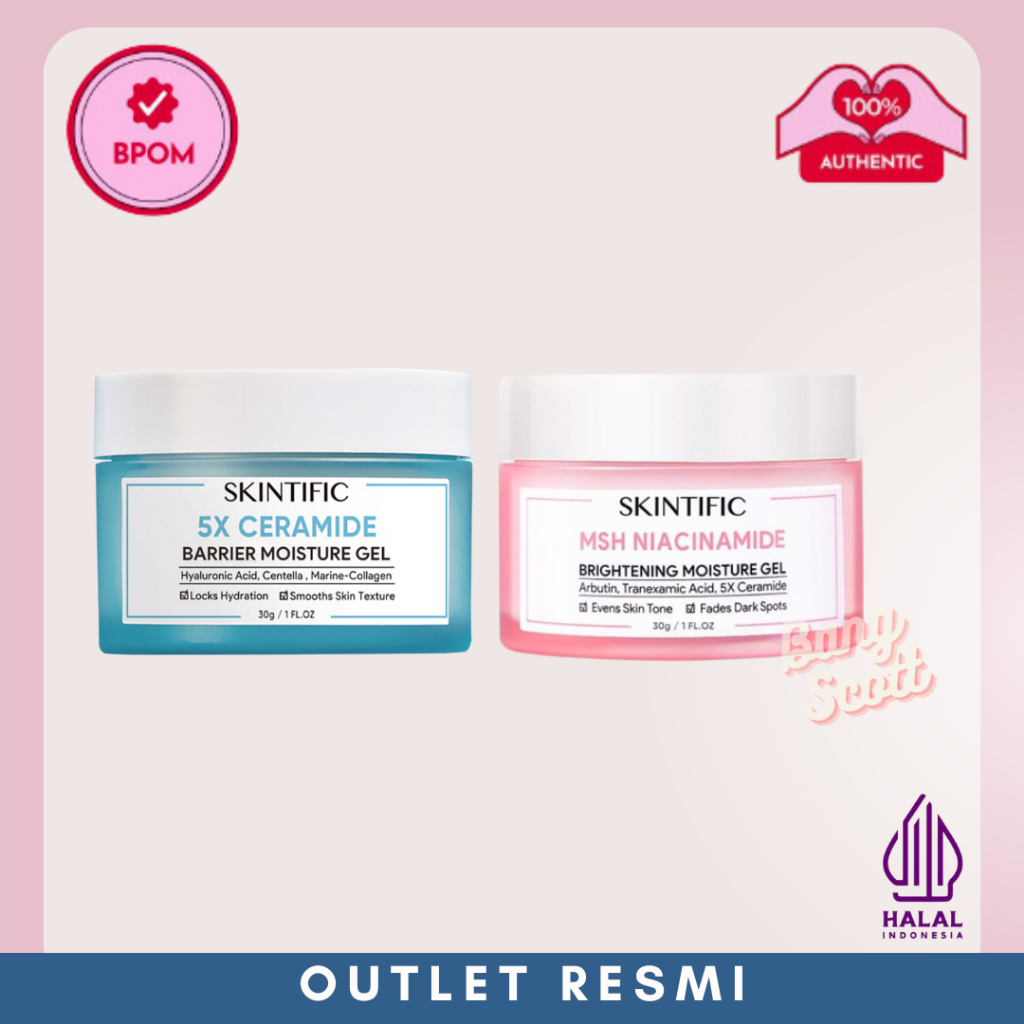 Skintific Moisturizer - MSH Niacinamide / 5x Ceramide Barrier Moisture Gel Mini Size 6gr