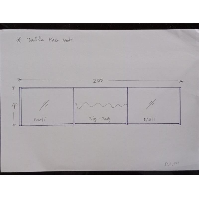 jendela aluminium kaca mati