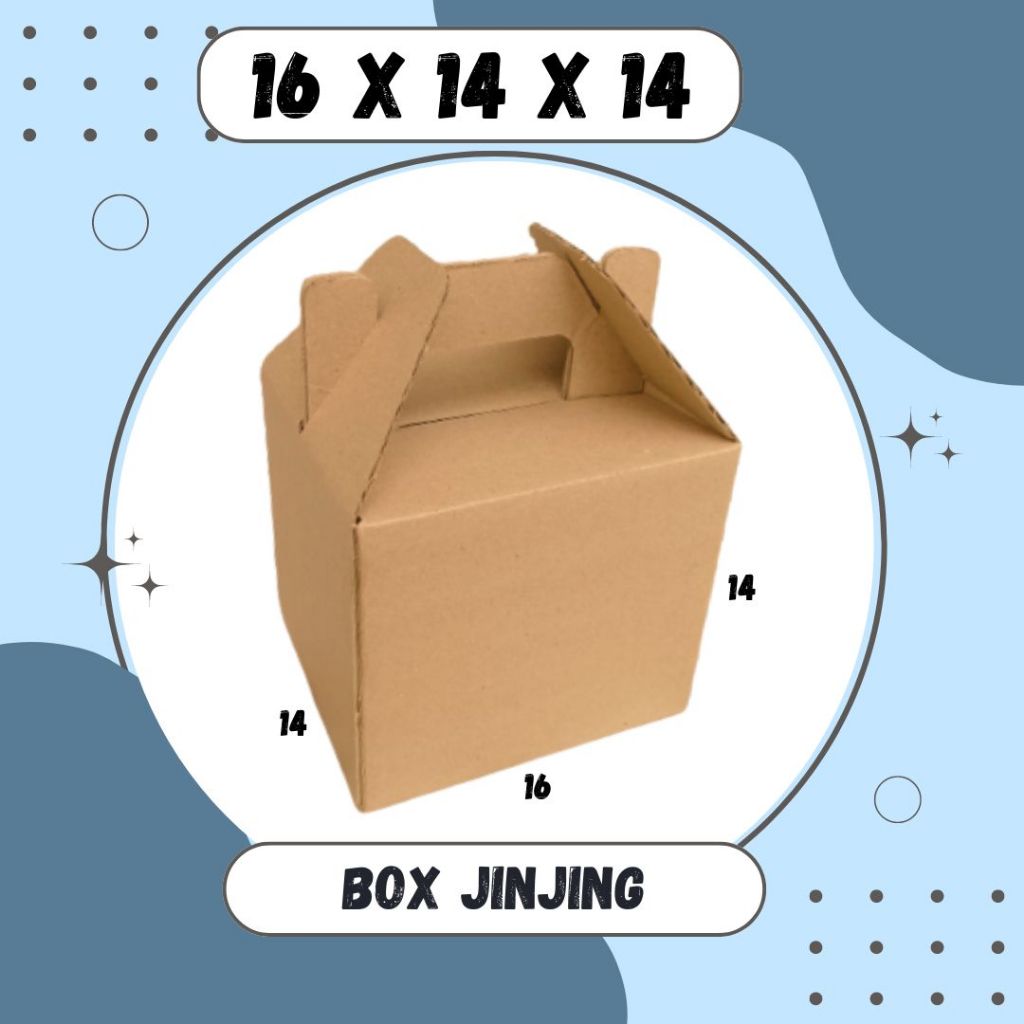 

Kardus Jinjing 16x14x14 Gable Box Dus Packing Kotak Kemasan Karton Souvenir Hampers Sparepart