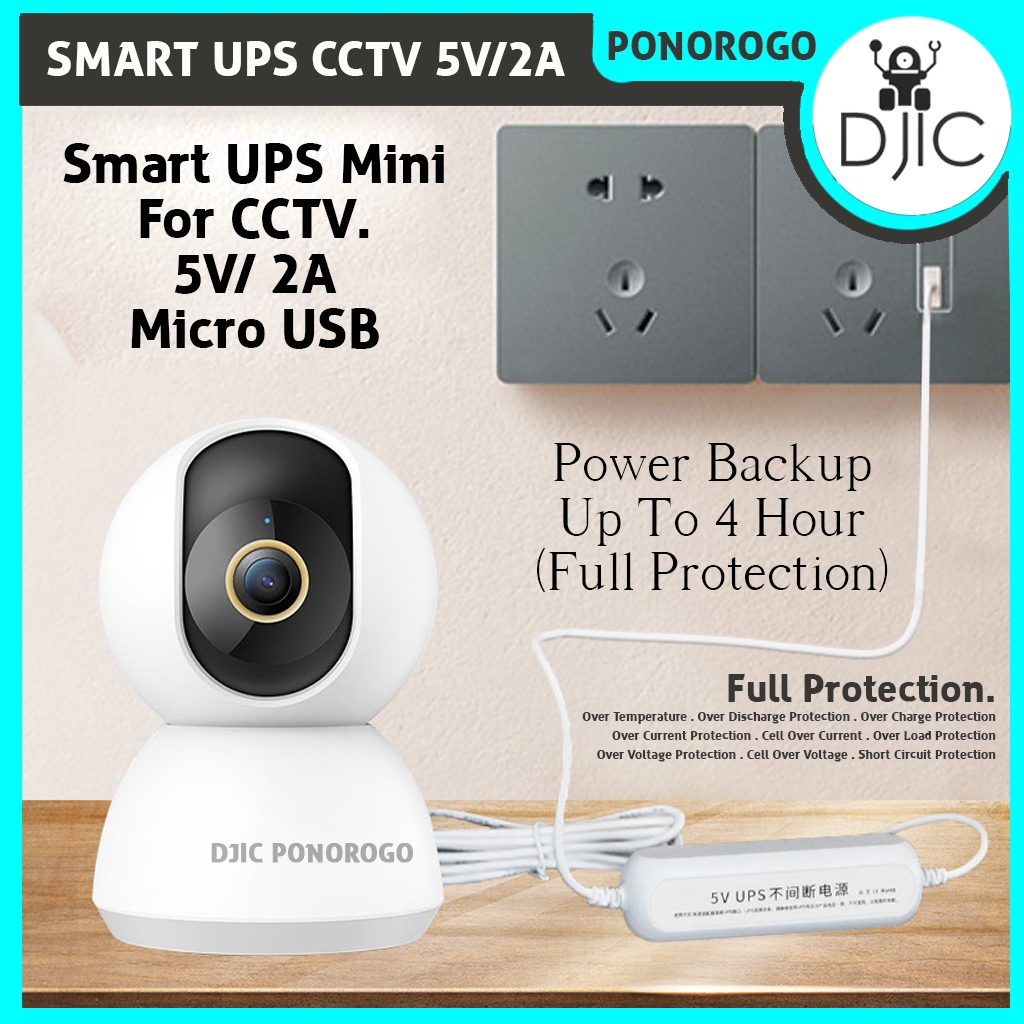 Smart UPS Mini Power Backup CCTV 5V 2A Micro USB