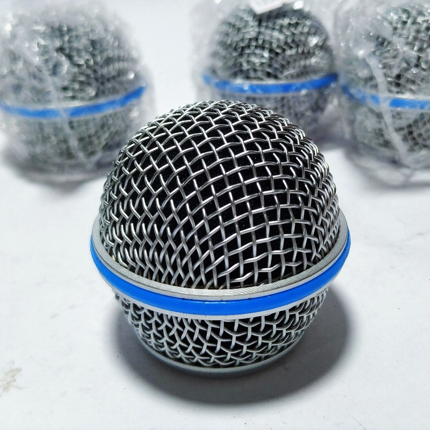 Kepala Mic / Tutup Microphone / Gril Mic Warna Silver