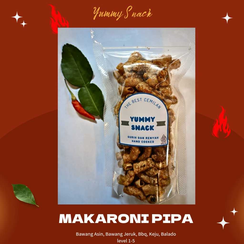 

Makaroni Pipa Gurih Renyah 65 gr