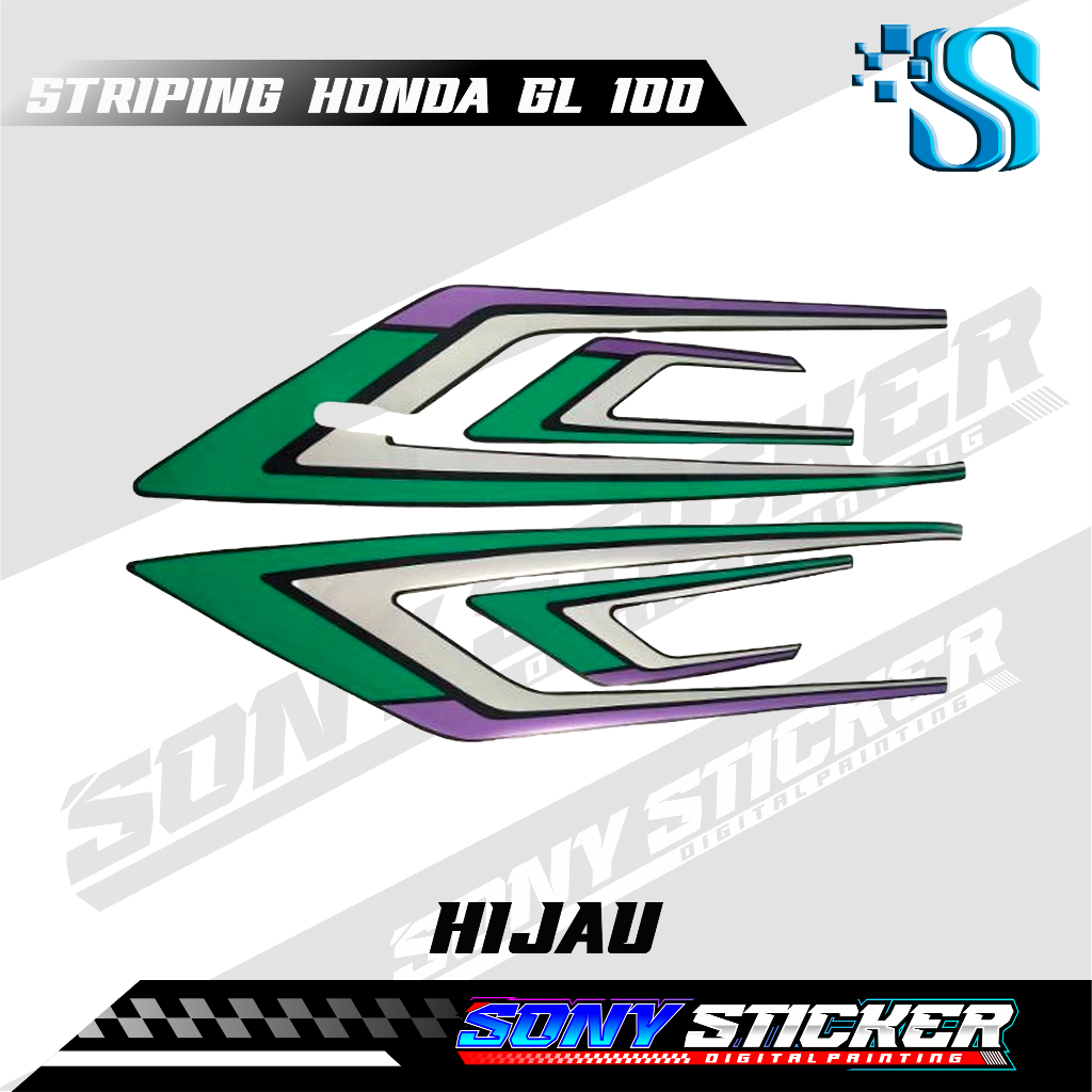 Striping Murah Dan Lengkap / Stiker List Body Motor GL 100 / Striping Standar Honda GL 100 Tahun 199