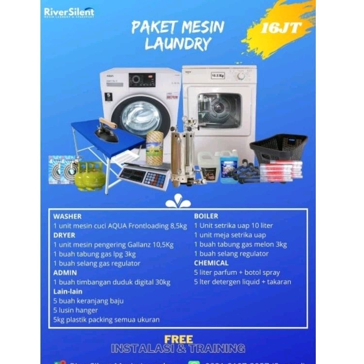 paket usaha peralatan laundry 16 juta | mesin laundry