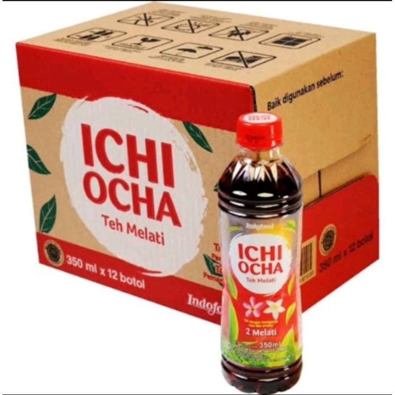 

ichi ocha teh kemasan. teh melati. green tea. 350 ml