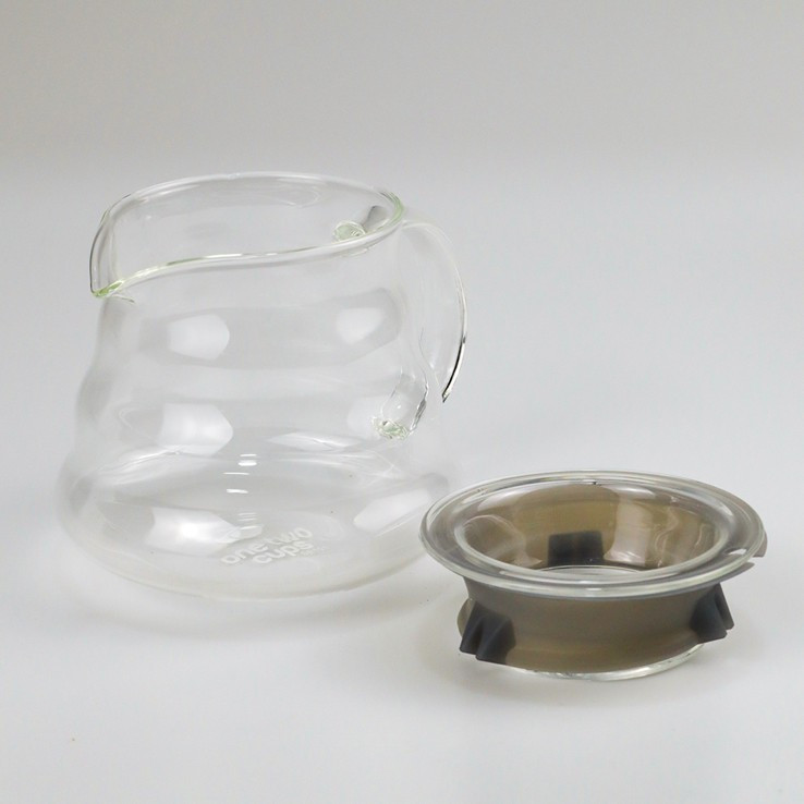 One Two Cups Coffee Server Pot V60 Glass - SE101