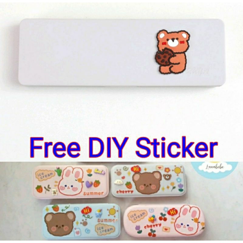 

Kotak pensil / tepak pensil anak DIY 3D free sticker tempel sendiri