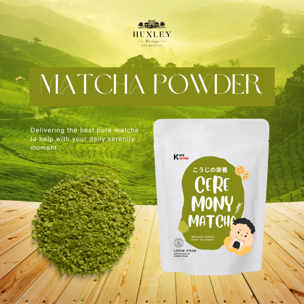 

Matcha Max - Pure Matcha Teh Hijau Impor by Huxley Heritage Premium Ceremonial