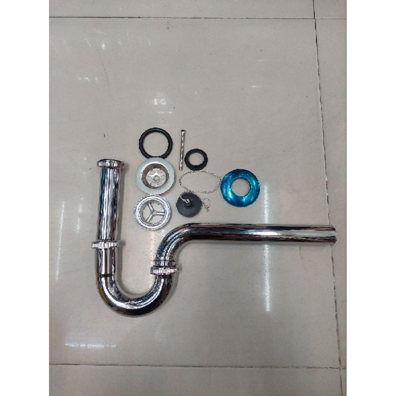 sifon angsa wastafel panjang / sifon pembuangan wastafel panjang model rantai