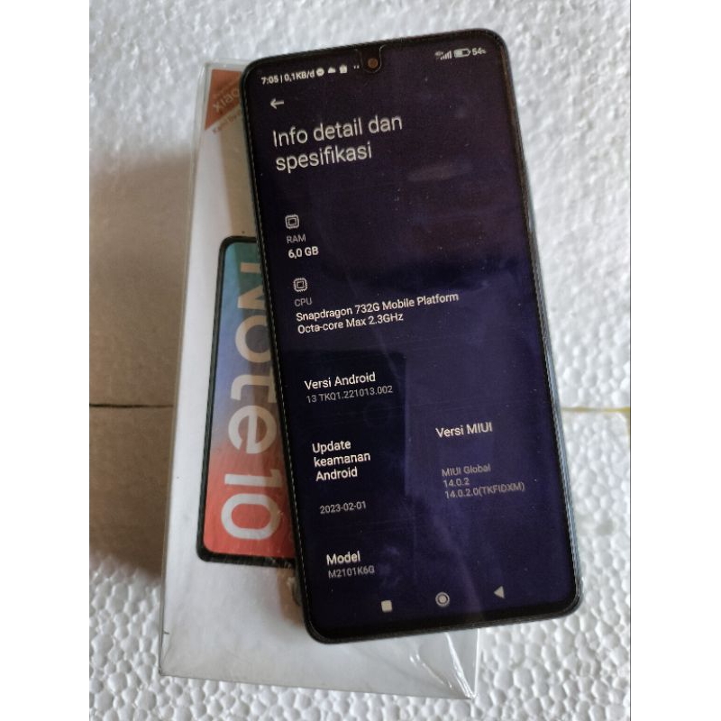 Redmi Note 10 Pro 6/28 Second/Bekas Fullset