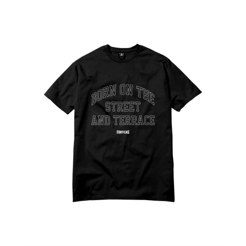 ORI T-Shirt Born On The Street And Terraces - White Line Tshirt Cotton 20s Kaos Unisex