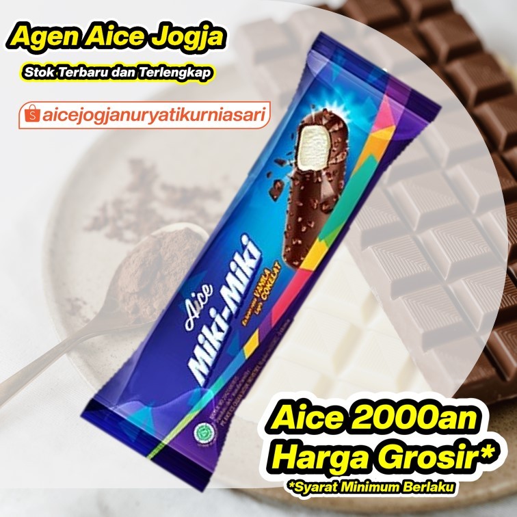 Es Krim Aice Miki miki chocolate vanila isi 60 / Ice Cream Aice miki miki coklat 1dus 2000an