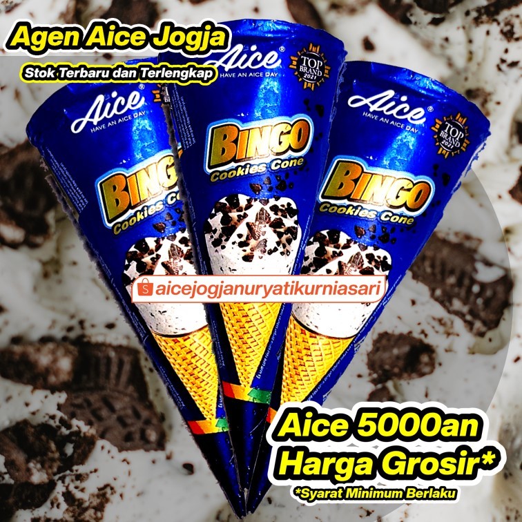 Es Krim Aice Cone Bingo Cookies 1 dus isi 24