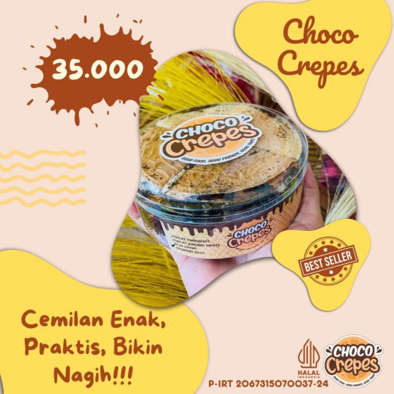 

Chococrepes 200gr Snack Viral Cemilan enak Crepes mini kekinian