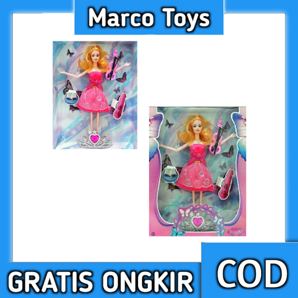 Mainan Boneka Barbie Biola 9912-1A Princess Fashion Style Biola Indonesia
