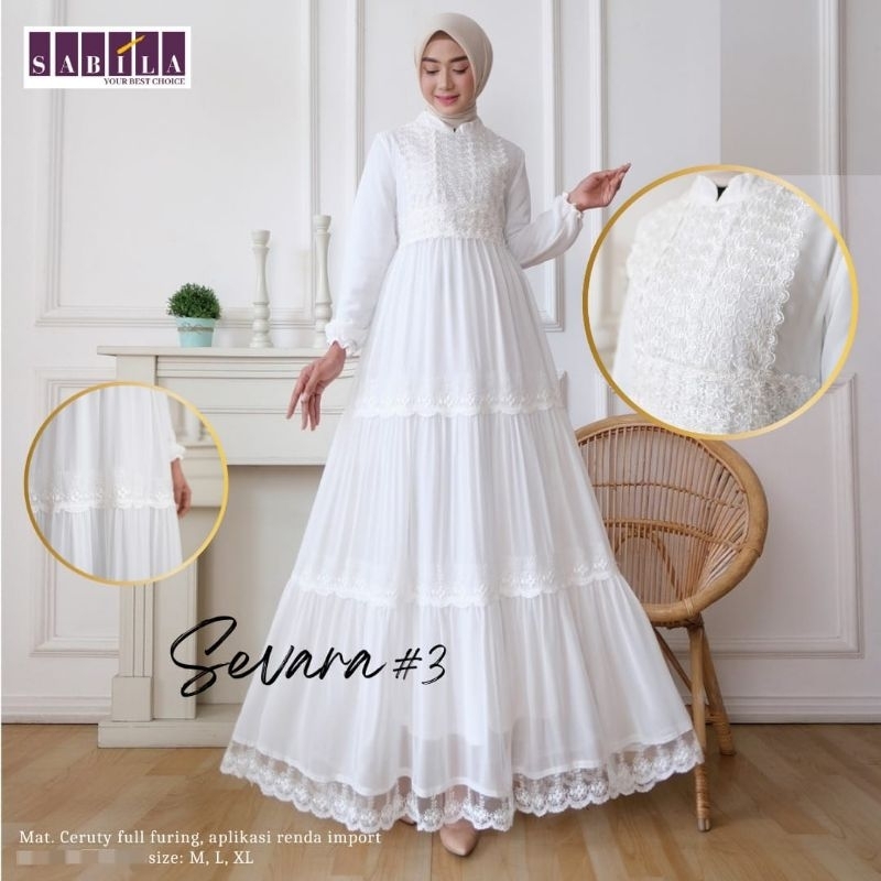 Busana Muslim Wanita//Gamis Putih Polos Busui//Gamis Pesta Terbaru