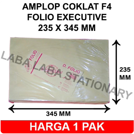 

Amplop Coklat Folio F4 Murah Isi 100 Lembar Tanpa Lem Seal