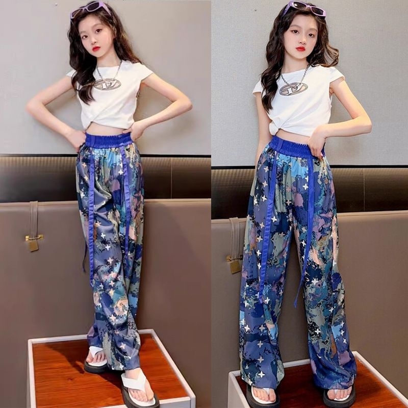 Baju Anak Setelan Import /Baju Setelan Anak Remaja /Baju Anak Cewek Import /Baju Putih dan Celana Bi