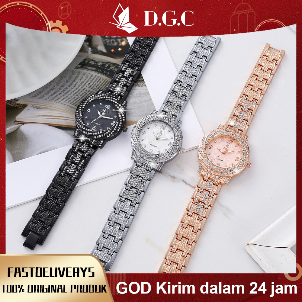 DGC  BISA COD Jam Tangan Wanita Permata Fashion Murah Mewah Quartz Bulat G78