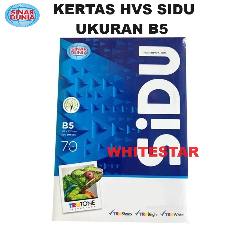 

kertas HVS sinar dunia B5 70 gsm sidu
