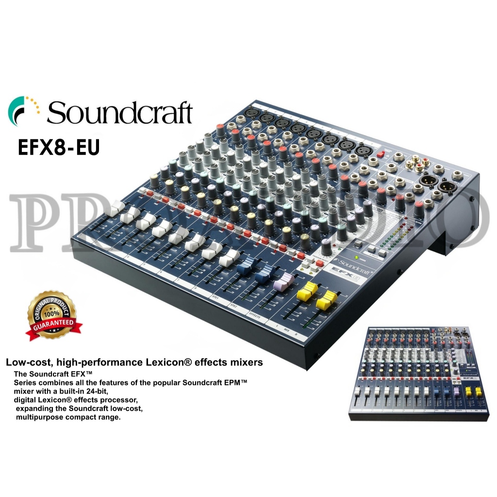 MIXER AUDIO SOUNDCRAFT EFX8 EU / EFX 8EU / EFX-8 EU MIXER 8 CHANNEL ORIGINAL