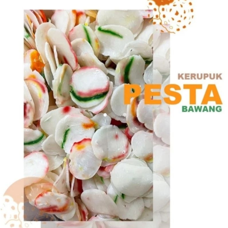 

Kerupuk Bawang Pesta Mini Warna Warni Krupuk Gado Gado 250 gr (repack)